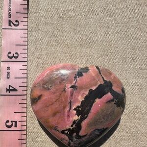 Rhodonite Heart Carving